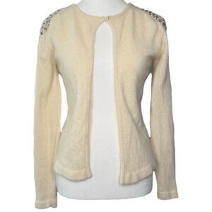 |VTG| I.B. DIFFUSION Soft Wool Blend Embellished Button Front Cardigan
